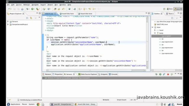 JSPs and Servlets Tutorial 13 - Scopes in JSP and the PageContext object смотреть онлайн