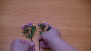 Дерево из бисера. Цветущий бонсай. Часть 2.//DIY//The wood bead. Bonsai. Part 2.