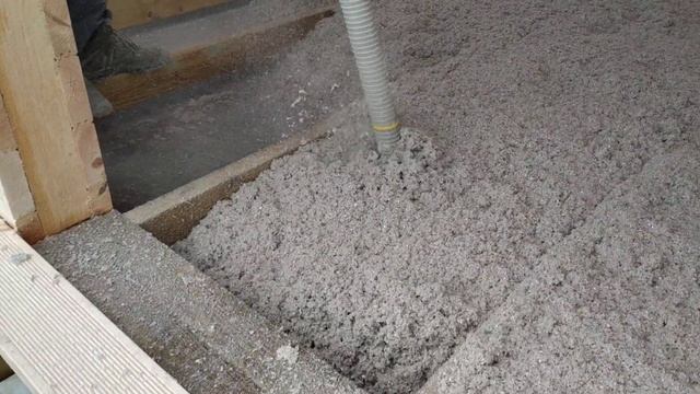 Открытый сухой монтаж эковаты в полы