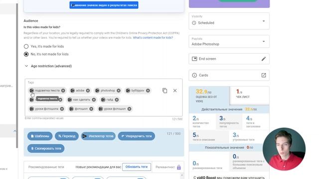 Как правильно и легко заполнять теги для видео с помощью VidIQ смотреть онлайн