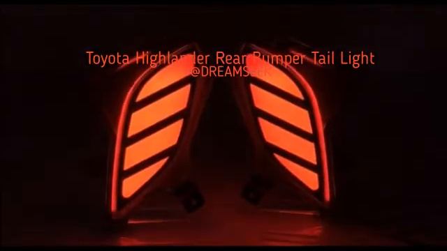 Dreamseek LED Rear Bumper Tail Light for Toyota Highlander 2020 2021 Brake Lamp Dynamic Turn Signal смотреть онлайн