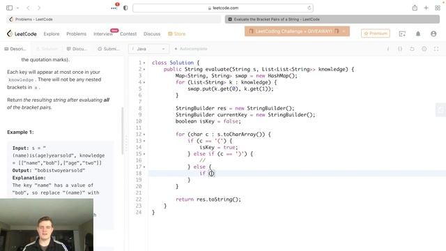 Leetcode Solution - 1807 Evaluate the Bracket Pairs of a String смотреть онлайн