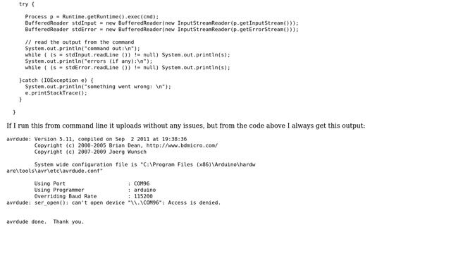 Arduino: How to upload an arduino sketch from java / processing? смотреть онлайн
