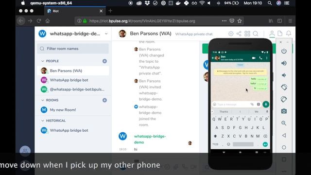 Bridging Matrix and WhatsApp using mautrix-whatsapp (Demonstration) смотреть онлайн
