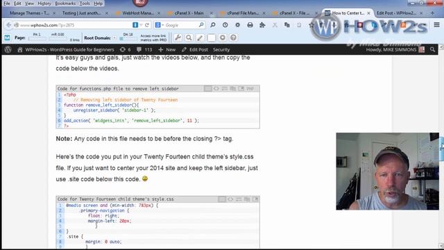 How to Remove Left Sidebar - Twenty Fourteen Theme (without a plugin) смотреть онлайн
