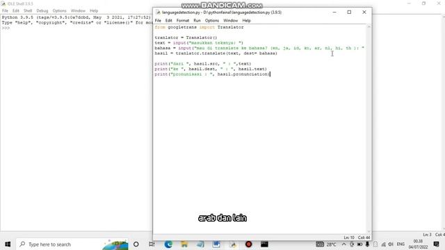 python language detection by googletrans/Pemrograman lanjutan. смотреть онлайн