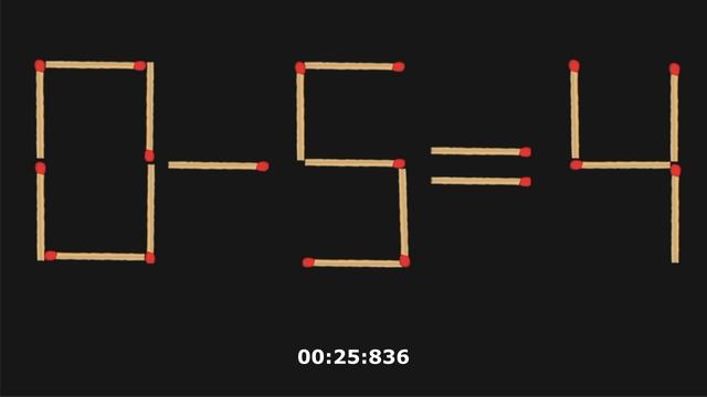 Переместите 1 спичку, сделайте равенство верным | Головоломки со спичками | 0-5=4 смотреть онлайн