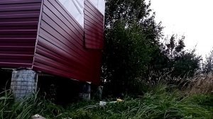 как обшить дом профнастилом в одиночку.