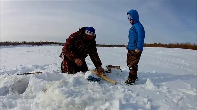 Ловля налима и щуки на ерша. Иртыш. 17.03.2018 смотреть онлайн