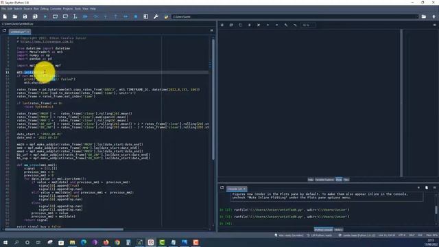 Como programar um SCRYPT PYTHON de Cruzamento de Médias смотреть онлайн