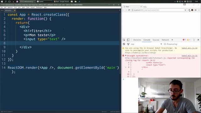 REACT JS TUTO FR - Reactjs Tout sur le JSX смотреть онлайн