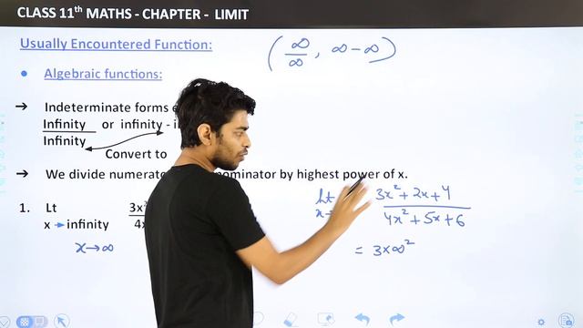 Class 11 Maths | Solving Infinity/Infinity Form and Infinity-Infinity Form - Limits and Derivatives смотреть онлайн