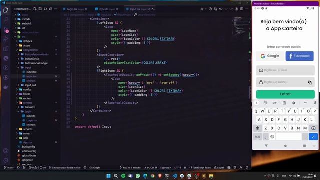 Aula 24 - Curso React Native + Typescript - Ajustando Icone Eye do Input смотреть онлайн