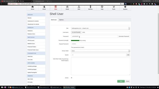 Crear un usuario shell para una pagina en ISPConfig смотреть онлайн
