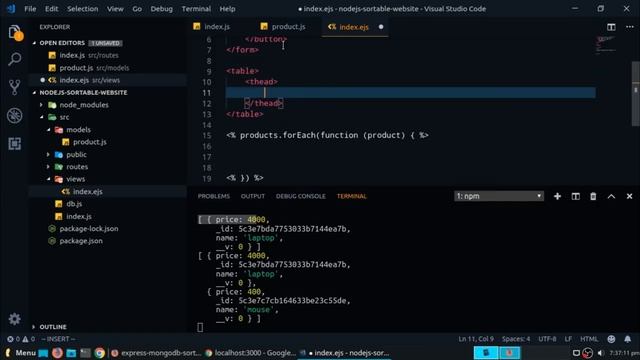 Nodejs & Mongodb, Tabla Ordenable con jQuery UI 2019 смотреть онлайн
