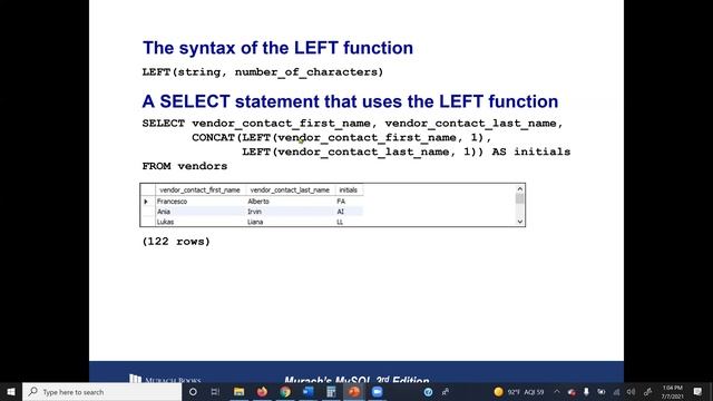 MySQL Database System: How to retrieve datafrom a single table, SELECT, ORDER BY, WHERE, statements смотреть онлайн