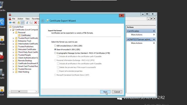 export win server 2012 SSL certificate смотреть онлайн