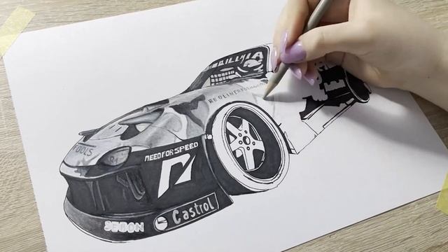 HOW TO DRAW MAZDA RX7