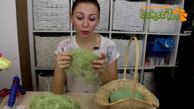 Букет из конфет с корзине "Рубиновая свадьба". Мастер класс Buket7ruTV смотреть онлайн