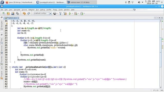 java 2d array hackerrank solution смотреть онлайн