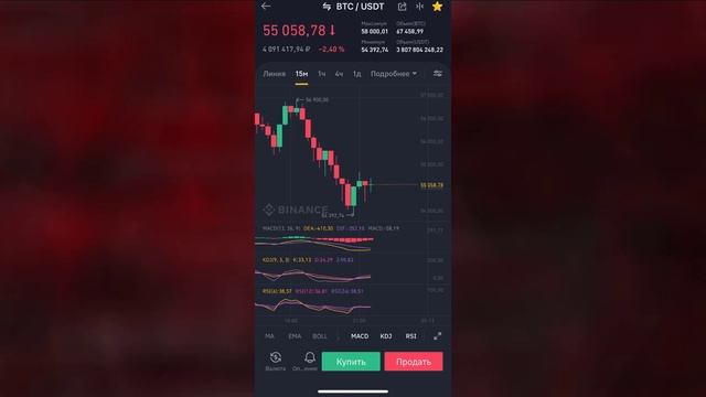 Биржа BINANCE -обзор мобильной версии /как купить криптовалюту на телефоне/инструкция для начинающи смотреть онлайн