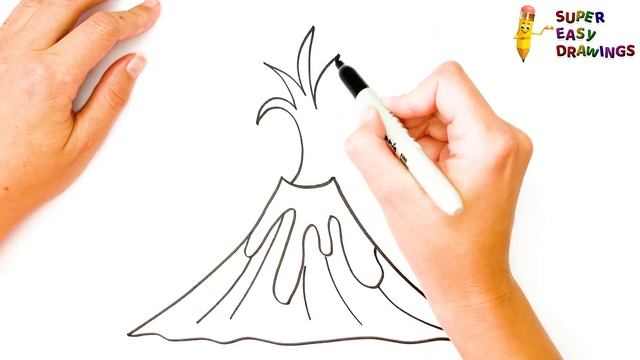 How To Draw A Volcano Step By Step ? Volcano Drawing Easy смотреть онлайн