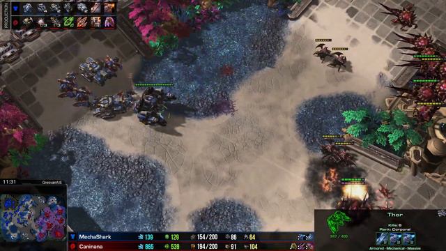 AI MECH STRAT - Starcraft 2 AI - Caninana vs MechaShark смотреть онлайн