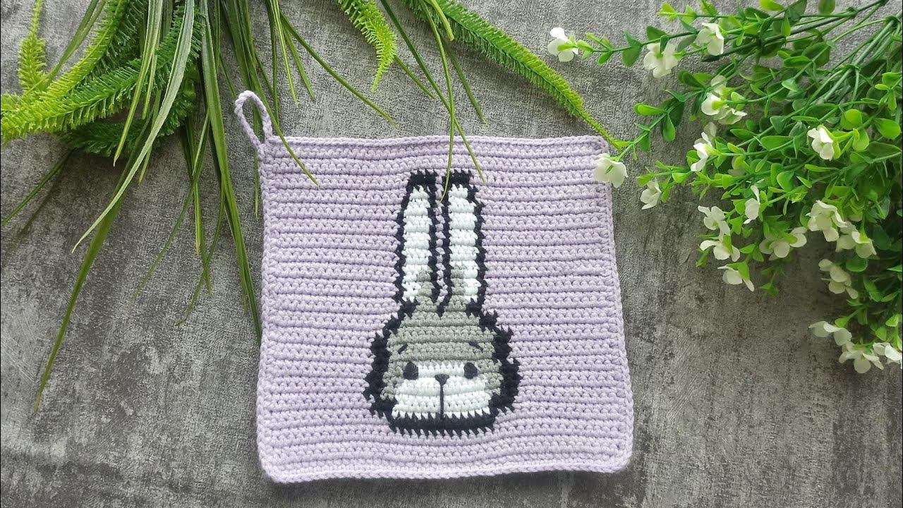 Вяжем прихватку крючком. Мастер класс по вязанию прихватки зайчика. смотреть онлайн