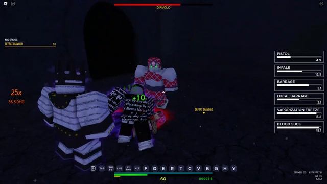 Defeating Diavolo with White Snake| Roblox Is Unbreakable смотреть онлайн