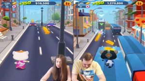Космический забег в игре Кот Том бег за золотом! Принцеса Анджела против Космонавта Тома от Каталек