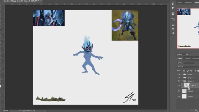 Vengeaful Spirit - Ilustración en Photoshop (Dota 2) смотреть онлайн