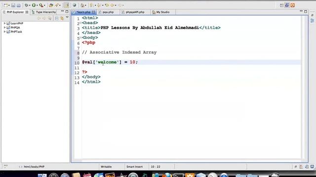27.Associative Indexed Array смотреть онлайн