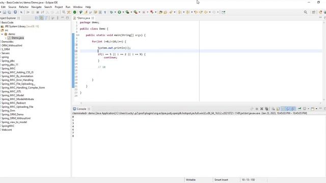 Loops In JAVA End Of Control Statement смотреть онлайн