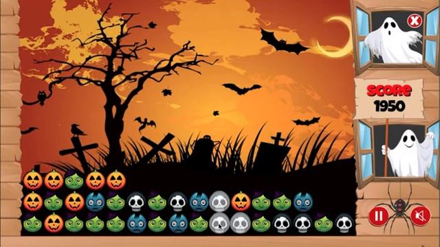 Halloween Fright Frenzy Monster Stack Match Puzzle Kindle Fire Android Game смотреть онлайн