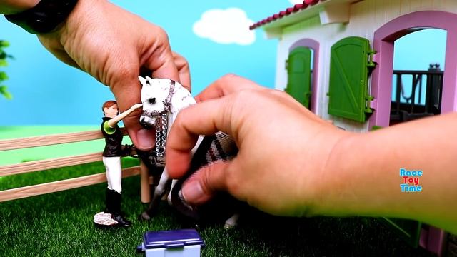 Farm Barnyard Animal Cows Horses Sheep Figurines смотреть онлайн
