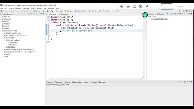 Write a program to connect server - client with the help of socket programming in java || in eclips смотреть онлайн