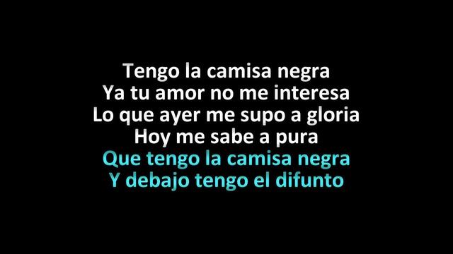 La Camisa Negra Juanes Karaoke Baritonos