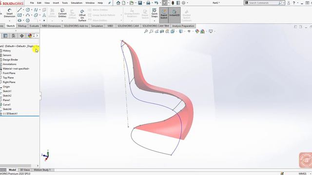 Panton Chair | SW Part Modeling | Tutorial 62 смотреть онлайн