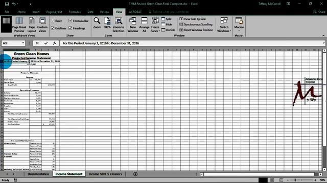 Green Clean Income Statement, Module 2, Case 1 Steps to Real World Professional Formatting смотреть онлайн