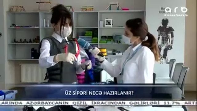 Layihəsi çərçivəsində istehsal olunan "üz sipərləri" DİN Respublika Hospitalına təqdim edilib. смотреть онлайн