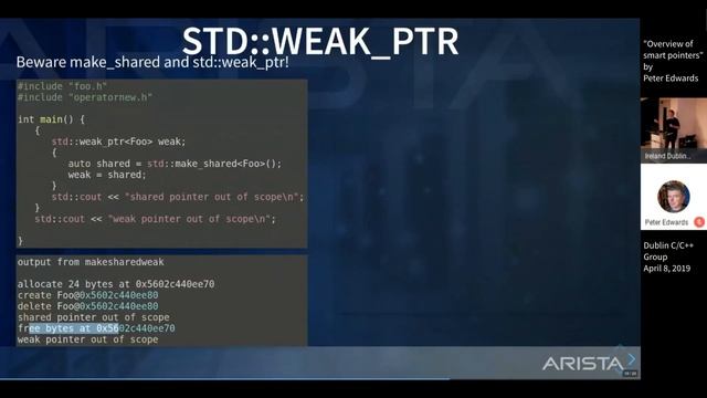 "Shared pointers - implementation details" by Peter Edwards смотреть онлайн