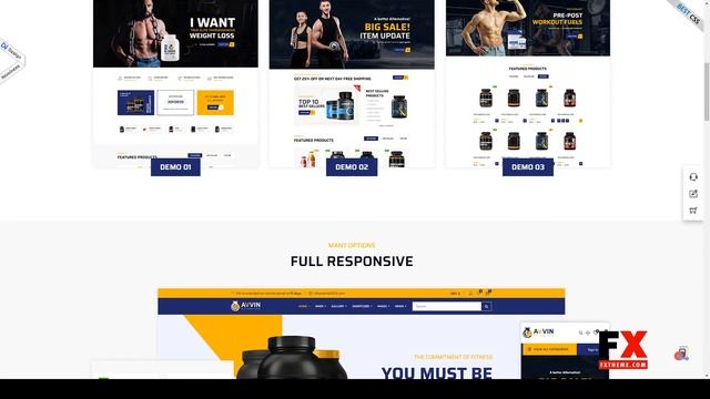 Avvin - Fitness Nutrition and Supplements Store WooCommerce Theme health theme responsive designs смотреть онлайн