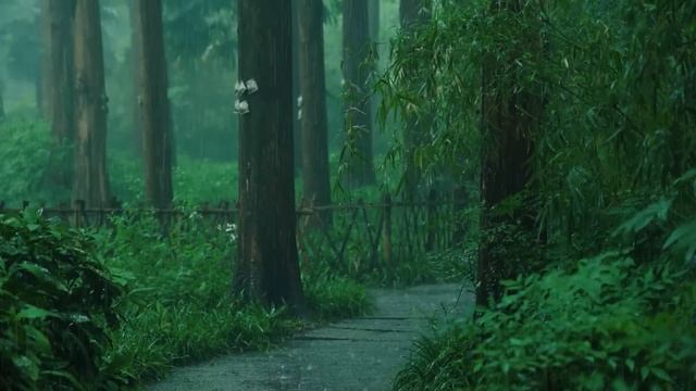 Listen To The Rain On The Forest Path, Relax, Reduce Anxiety, And Sleep Deeply