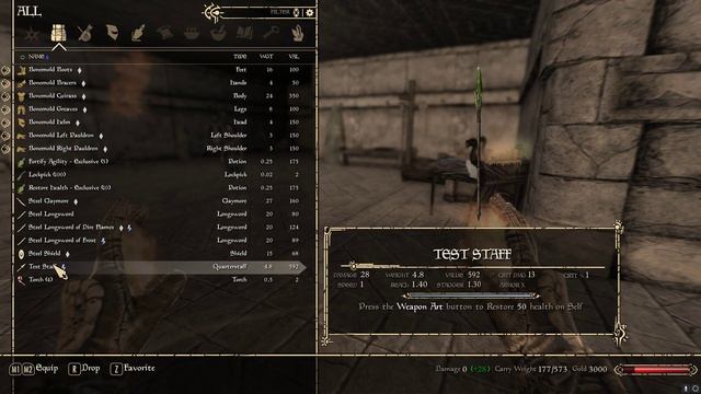 Skywind - New slot/hotkey for casting spells + Weapon Art WIP смотреть онлайн