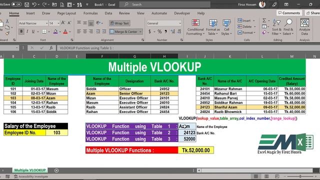 multiple vlookup formula смотреть онлайн