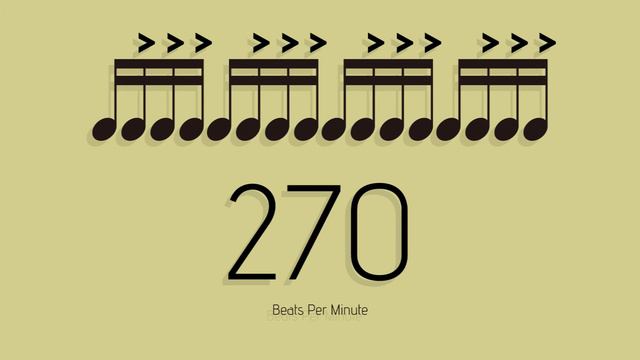 BPM = 270　メトロノーム - metronome - 16分 アクセント3-4 смотреть онлайн