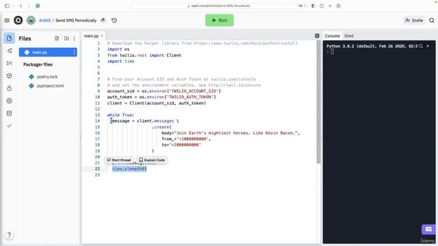 Send an SMS Periodically | Automate Everything with Python смотреть онлайн