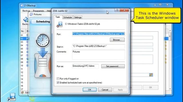 Backup Schedule using the Windows Task Scheduler - Z-DBackup English смотреть онлайн