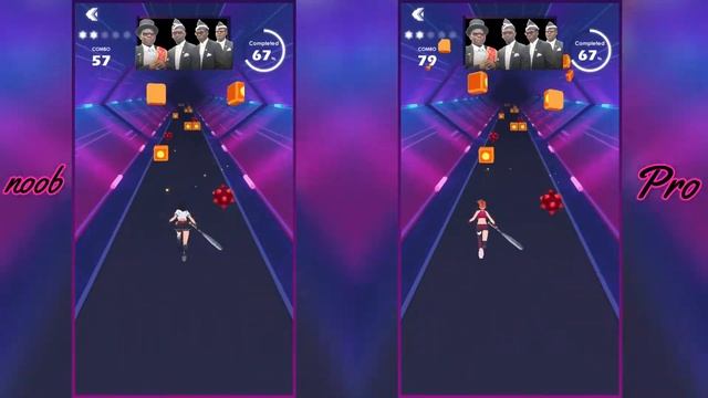 Coffin Dance Song (Astronomia) - Beat Sword - Rhythm Game Noob Vs Pro смотреть онлайн