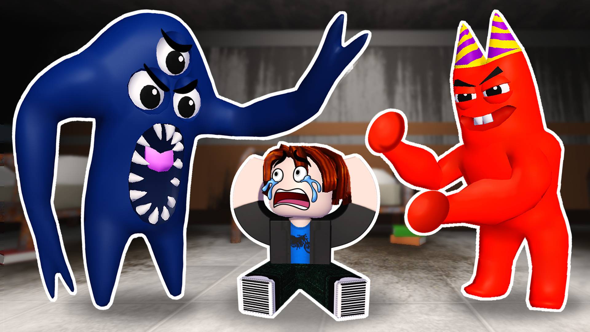 СТРАШНЫЙ ЛАГЕРЬ (страшная история про радужных друзей в Роблоксе) смотреть онлайн